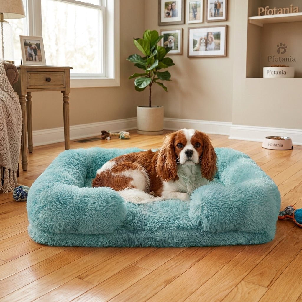 Removable Pad & Washable Dog Plush Sleeping Bed Sofa