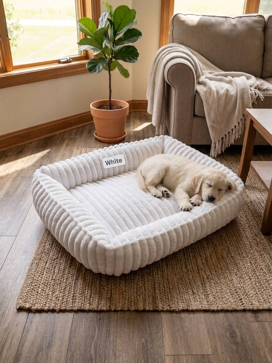 Pftonia Rectangle Plush Dog Bed