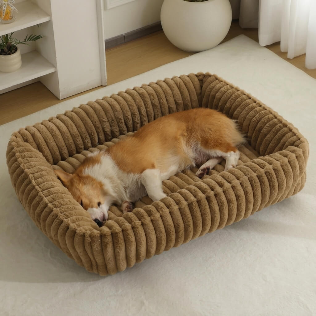 Pftonia Rectangle Plush Dog Bed