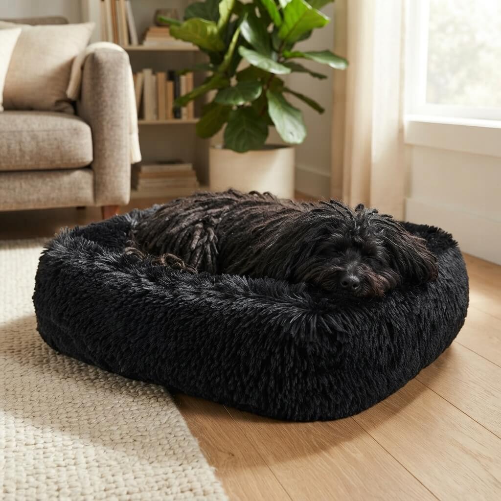 Luxury square dog plush beds