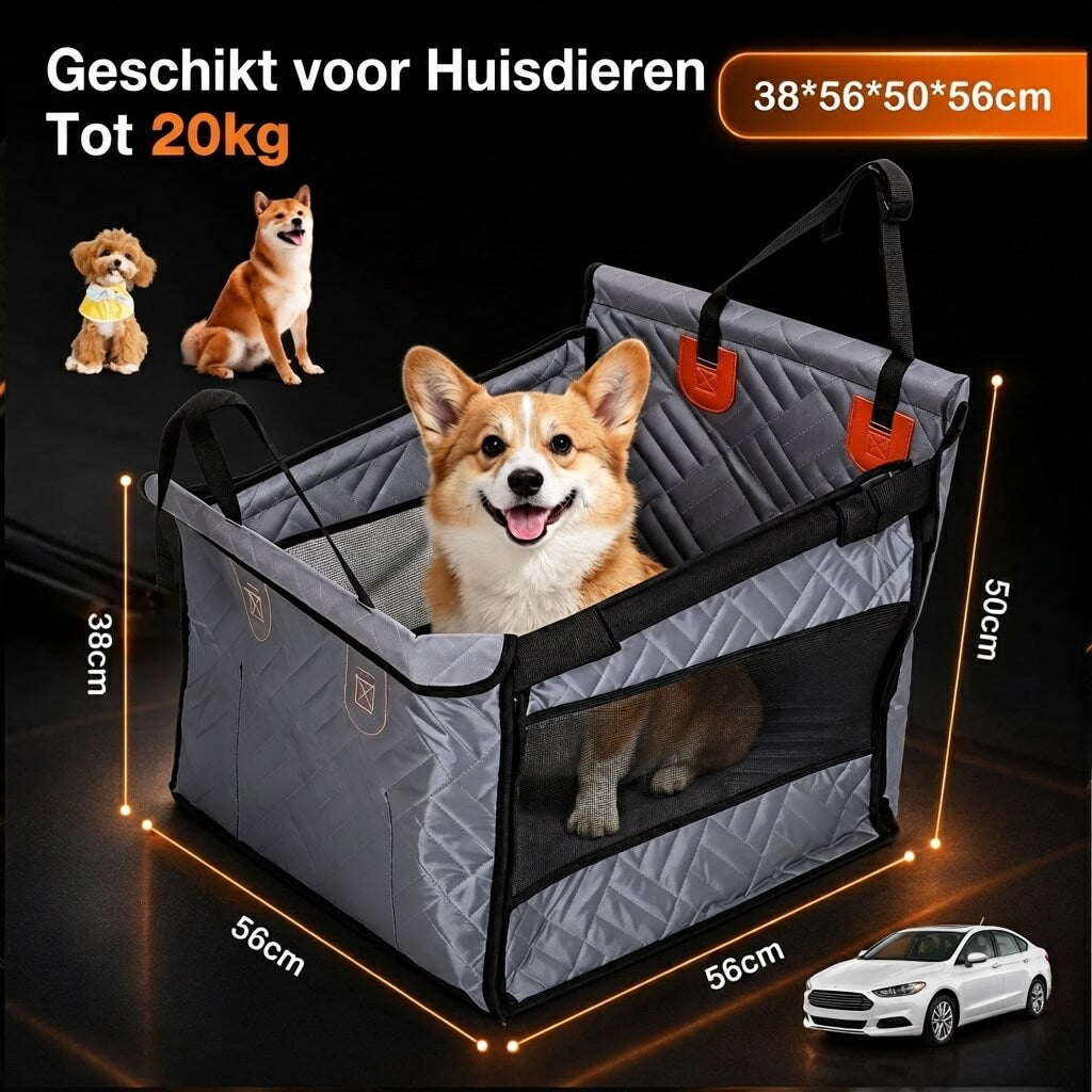 faltbarer, gesteppter Reisekorb für Haustiere (mit Sitzerhöhung)