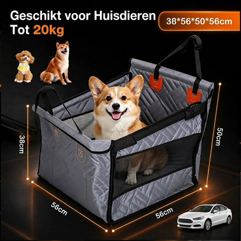 faltbarer, gesteppter Reisekorb für Haustiere (mit Sitzerhöhung)