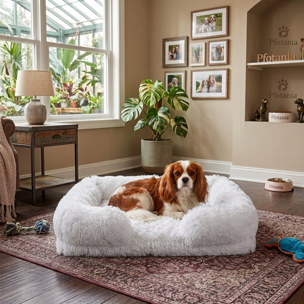 Removable Pad & Washable Dog Plush Sleeping Bed Sofa