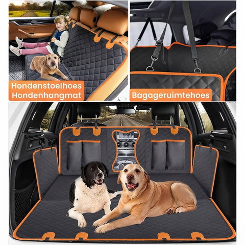 Universeller, wasserdichter Hunde-Autositz mit Netzfenster und doppellagiger Polsterung