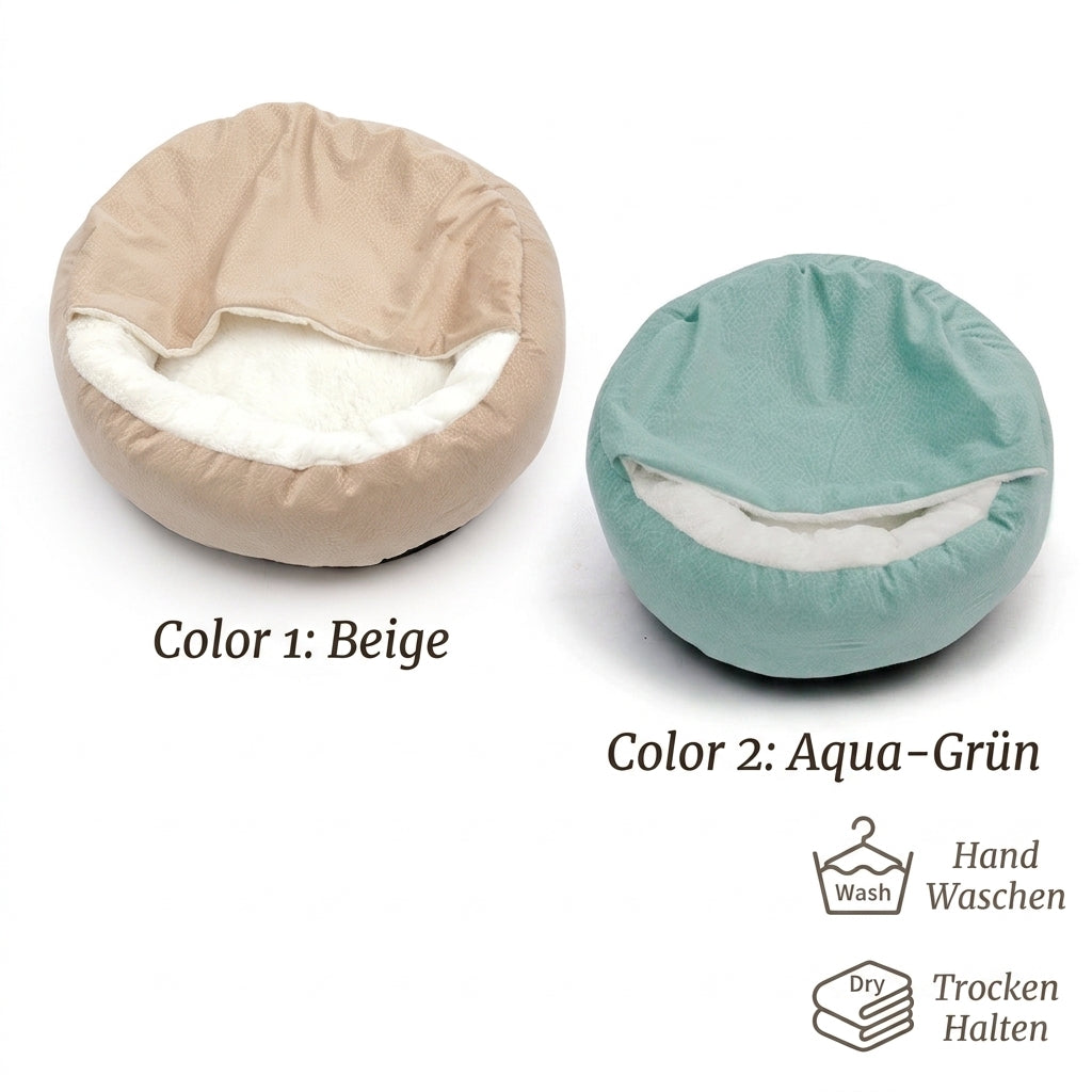 Orthopedic Dog Bed With Hooded Blanket Machine Washable