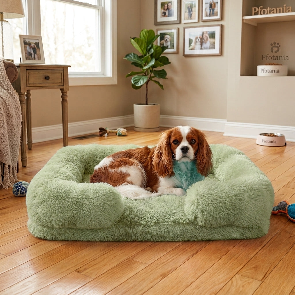Removable Pad & Washable Dog Plush Sleeping Bed Sofa