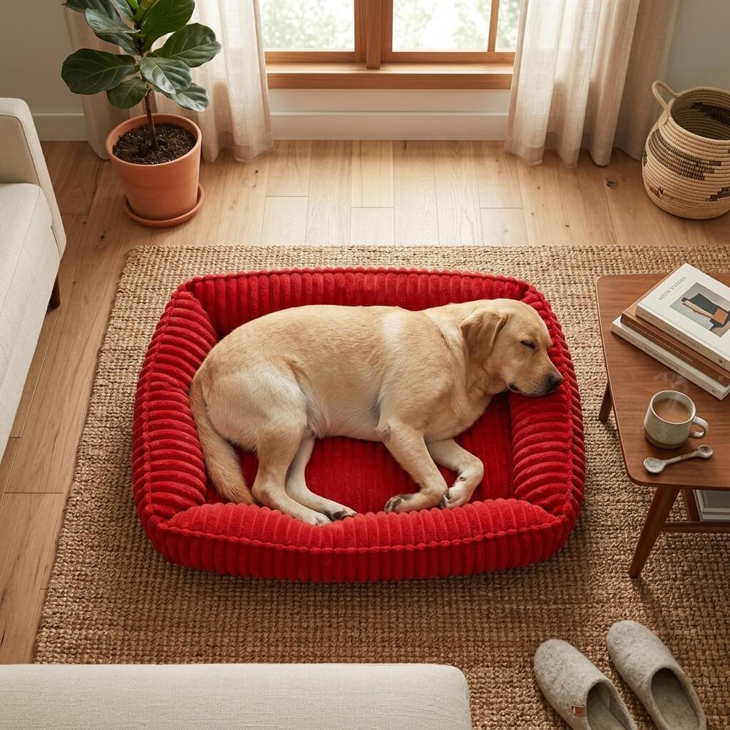 Pftonia Rectangle Plush Dog Bed