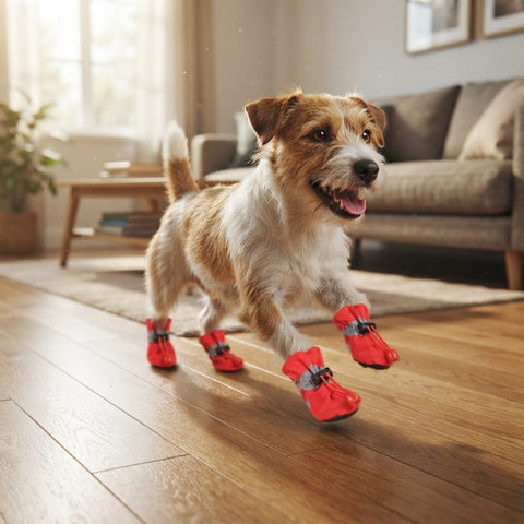 4-Piece Waterproof Non-Slip Dog Shoes