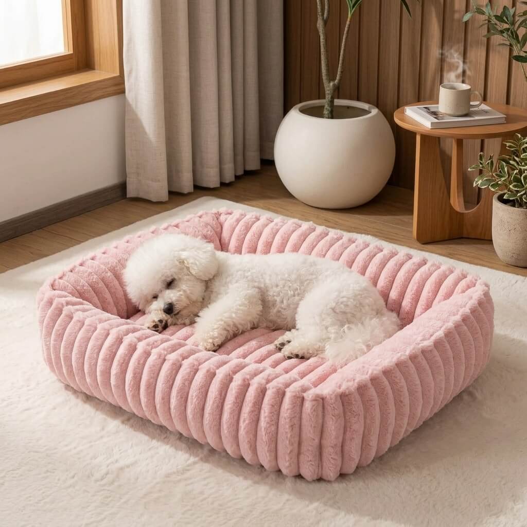 Pftonia Rectangle Plush Dog Bed