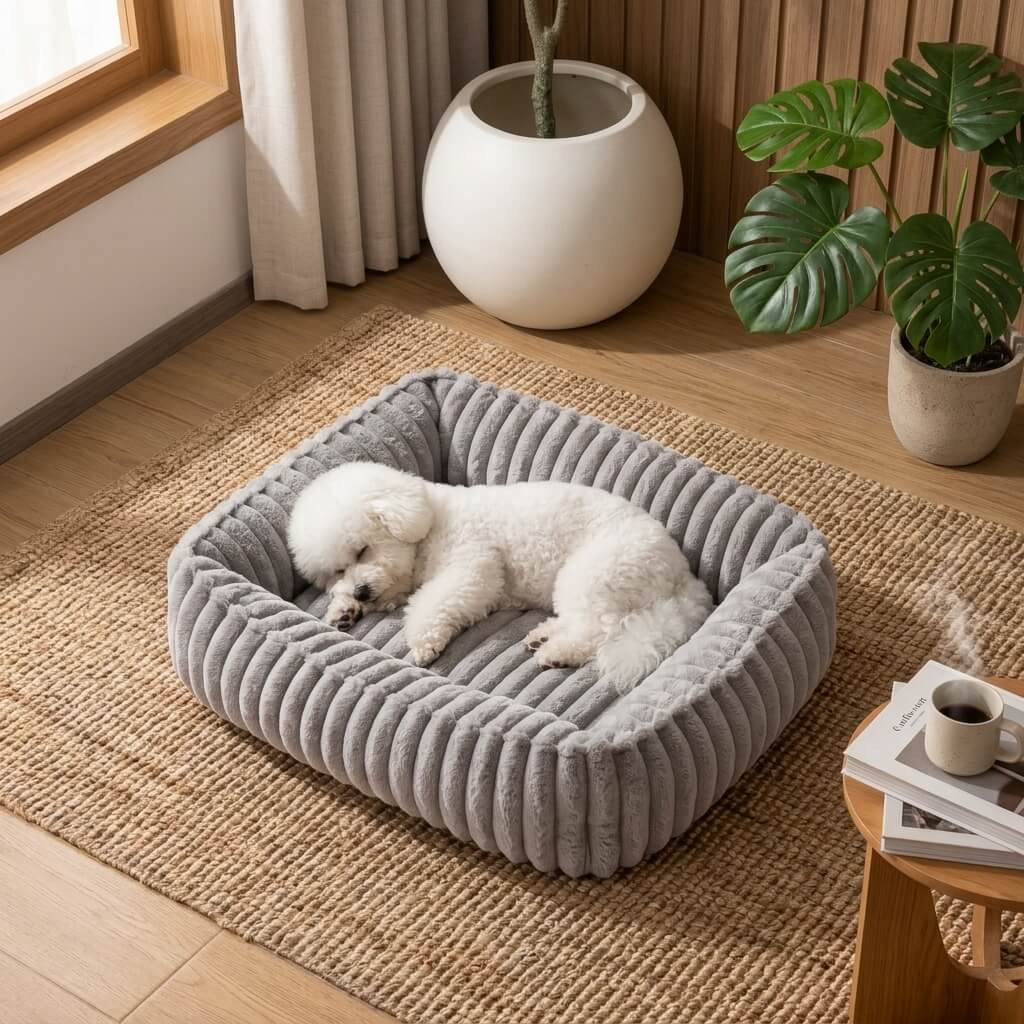 Pftonia Rectangle Plush Dog Bed