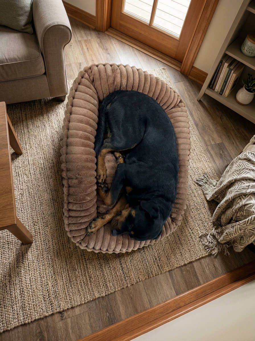 Pftonia Rectangle Plush Dog Bed